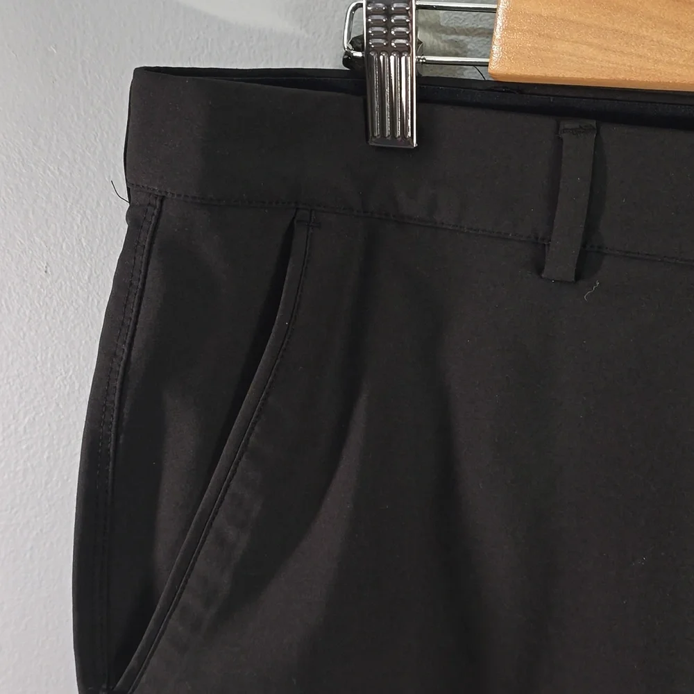 Greg Norman Black Golf Pants Flat Front Men's Size 42 Black
